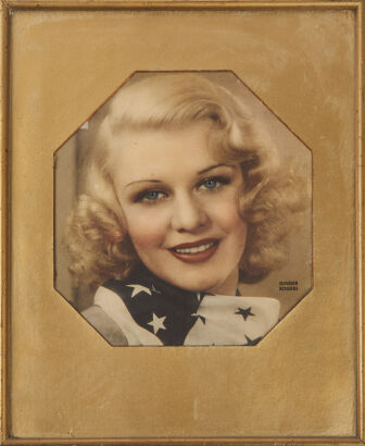 A Vintage Ginger Rogers Print In Octagonal Frame