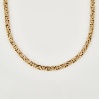 9ct Yellow Gold, 53cm Curb Link Necklet