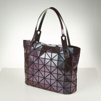 Issey Miyake Purple Metallic Baobao Prism Tote Bag