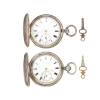 Two Silver Keywind Hunter Pocket Watches