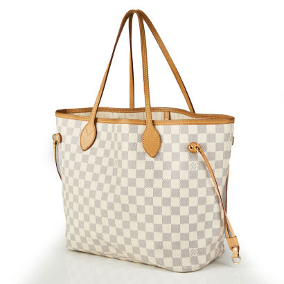 Louis Vuitton Damier Azur Neverfull MM Bag