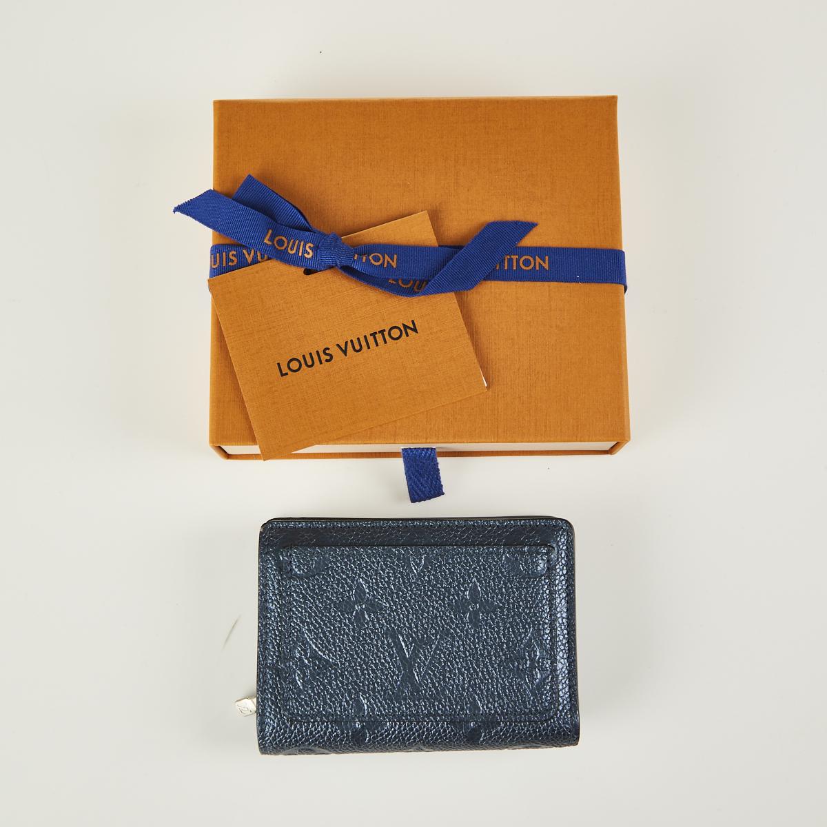 Sold at Auction: Louis Vuitton, Louis Vuitton Purple Monogram Empreinte  Leather Wallet