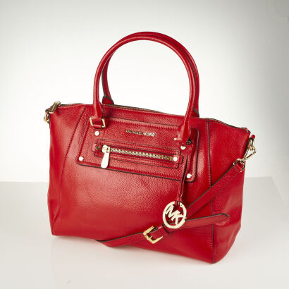 Michael Kors Red Leather Shoulder Bag