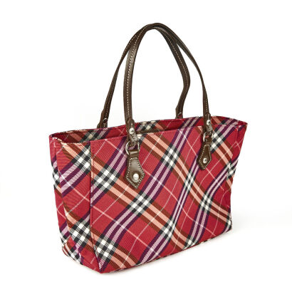 Burberry Red Checker Mini Tote Bag