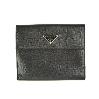 Prada Black Saffiano Leather Wallet