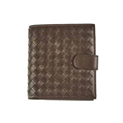 Bottega Veneta Brown Intrecciato Leather Wallet