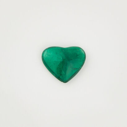 A Loose 3.09ct Heart Shaped Colombian Emerald Gemstone