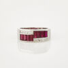 18ct White Gold, .80ct Ruby and .20ct Diamond Ring