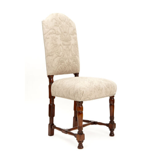 Ten Walnut Renaissance Style Dining Chairs