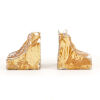 A Pair of 19th Century Flint Enamelled Owl Book Ends - 3