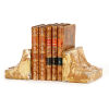 A Pair of 19th Century Flint Enamelled Owl Book Ends - 4
