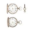 Two Keywind Victorian Silver Hunter Cased Pocket Watches, 1874-1891