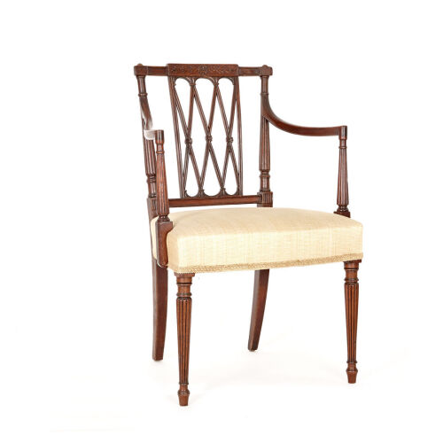 A Very Fine Hepplewhite Period Mahogany Armchair