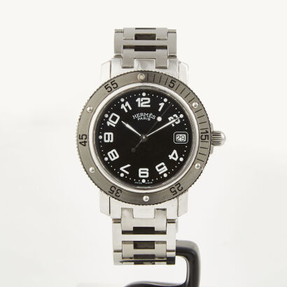 Hermes, 37mm Stainless Steel, Quartz Clipper Dive Wristwatch