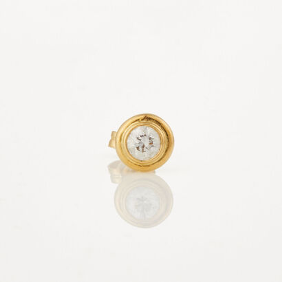 18ct Yellow Gold, Single Stud .30ct Diamond Earring