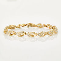 14ct Yellow Gold, 1.25ct Diamond Bracelet