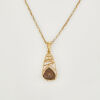 18ct Yellow Gold, Crystal Form Diamond Pendant on 9ct Yellow Gold Chain