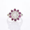 14ct White Gold, .50ct Ruby and .36ct Diamond Ring