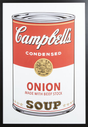 A Large Sized Andy Warhol Soup Can Serigraph