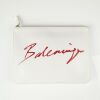 Balenciaga Leather Logo Clutch