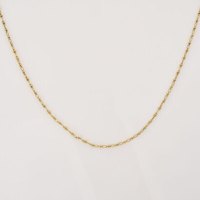 9ct Yellow Gold, 114cm Fancy Link Opera Length Chain