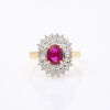 14ct Yellow/White Gold, 1.10ct Ruby and .61ct Diamond Ring