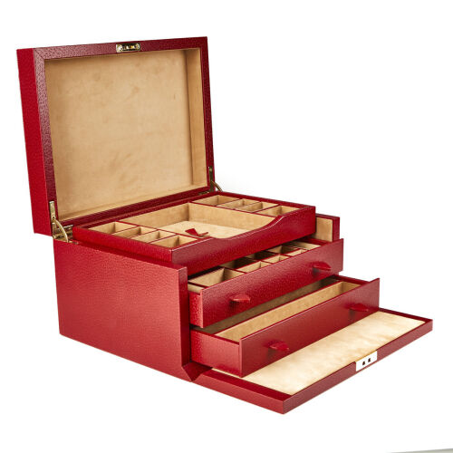 Smythson of Bond Street Three Drawer Jewellery Box