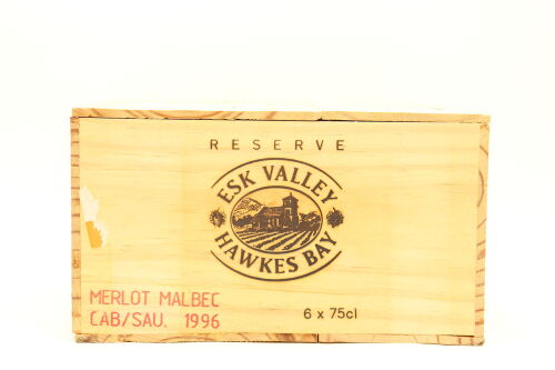 (6) 1996 Esk Valley Reserve Merlot Malbec Cabernet, Gimblett Gravels (OWC)