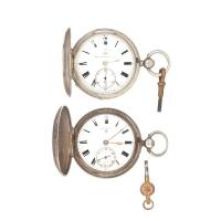 Two Victorian Silver Hunter Cased Pocket Watches