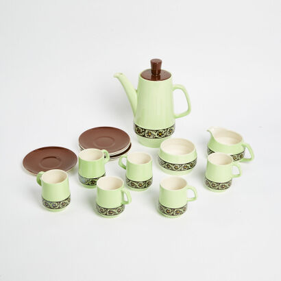 A Carlton Ware Tapestry And Daisy Chain Range Coffee Set C1960s