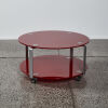 A Red Glass Coffee Table - 2