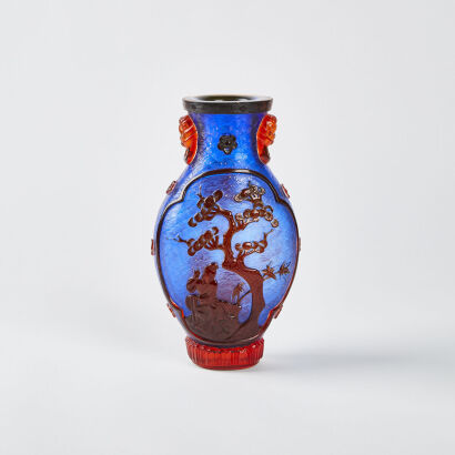 A Vintage Peking Glass Vase