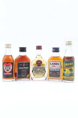 Collection of Five 50ml miniature Rums in one lot