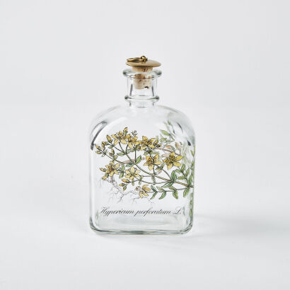 A Holmegaard Denmark Glass Decanter Hypericum Perforatum