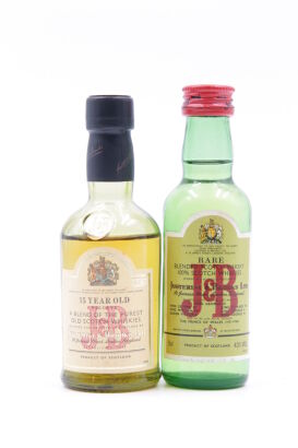 Two J&B Scotch Whisky miniatures in one lot