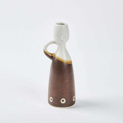 A Scandinavian Human Form Ceramic Candle Holder