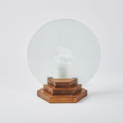 An Art Deco Folk Art Lamp With Bird