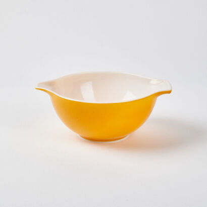 A Tangerine Pyrex Pouring Bowl