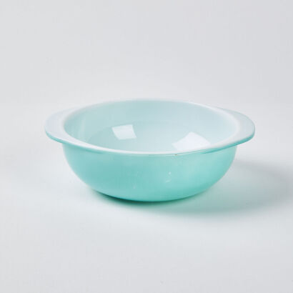 A Turquoise Pyrex Bowl