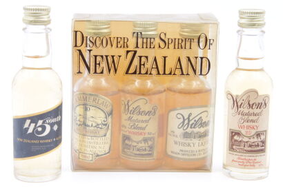 Collection of Five 50ml miniature New Zealand Whiskies in one lot