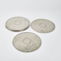 A Set Of Seven Cosi Tabellini Palio Circular Placemats Handcrafted In Italy