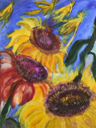 JANE EVANS Sunflowers I