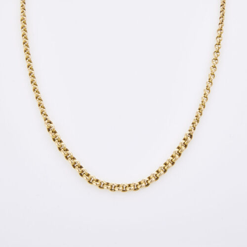 9ct Yellow Gold, 45cm Graduated Belcher Link Necklace