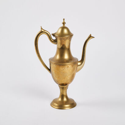 A Vintage Brass Lidded Tea Pot