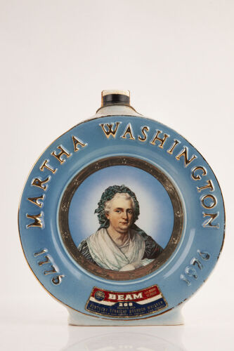 (1) Jim Beam Bourbon Whiskey Regal China Decanter Martha Washington 4/5 quart 80 proof 200 months