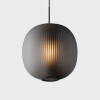A Large Black Glass Bloom Pendant by Tim Rundle