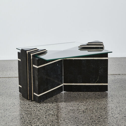 Art Deco-Inspired Tessellated Marble Coffee Table