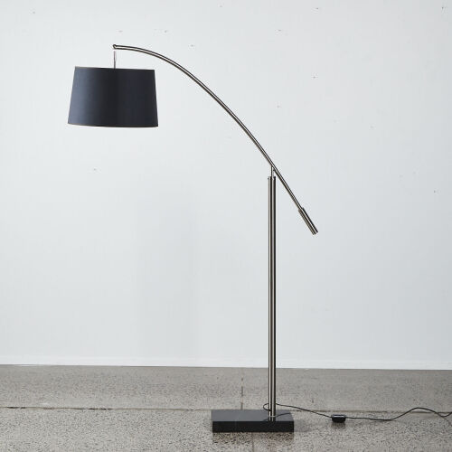 A Modern Stainless Arch & Marble Base Designer Floor Lamp