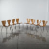 A Collection Of Eight Formed Ply Stacker Chairs - 2