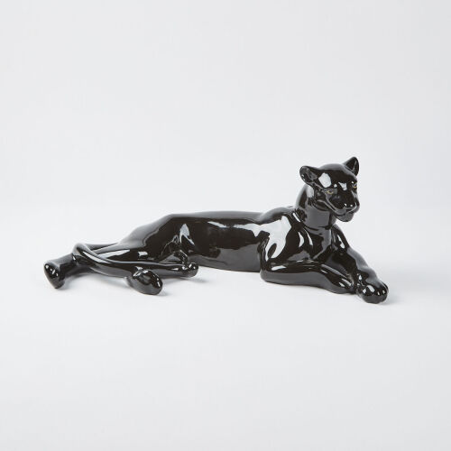 A Black Ceramic Vintage Panther
